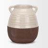 Tryna Large Beige with Matte Brown Ceramic Vase thumbnail 3