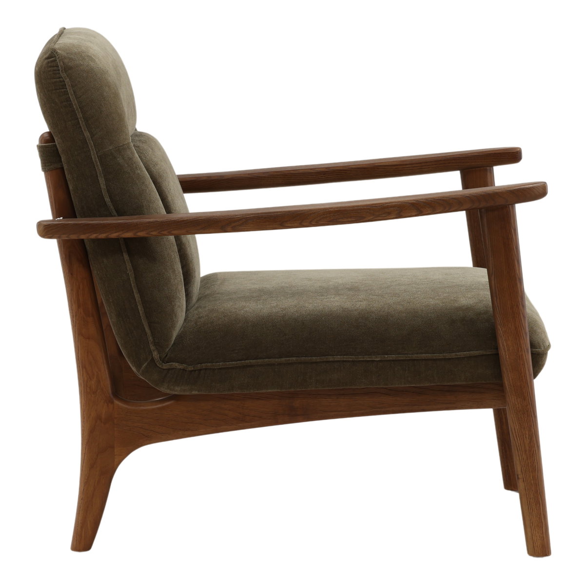 Talesa Occasional Chair Olive, Accent Chair by Dovetail, 28.25" width x 32.25" height x 33.25" depth View 3