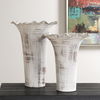 Ruffled Petal White Vases Set/2 thumbnail 1