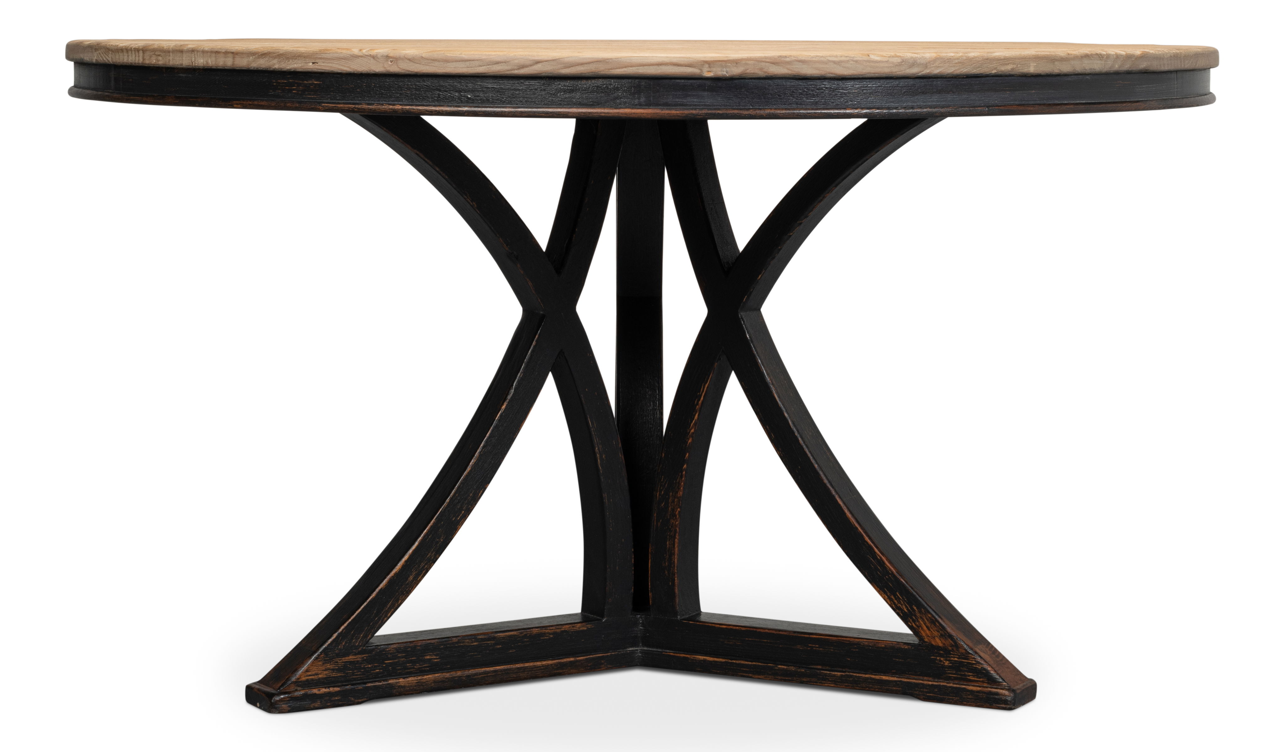 Flying Buttress Dining Table,Ant. Black, by Sarreid, 54" length x 54" width x 30" height View 3