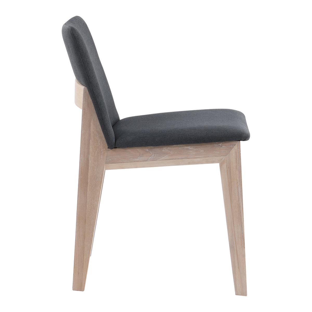 Deco Oak Dining Chair Dark Grey - Set Of Two, by Moe's Home, 21" width x 31" height x 22" depth View 6