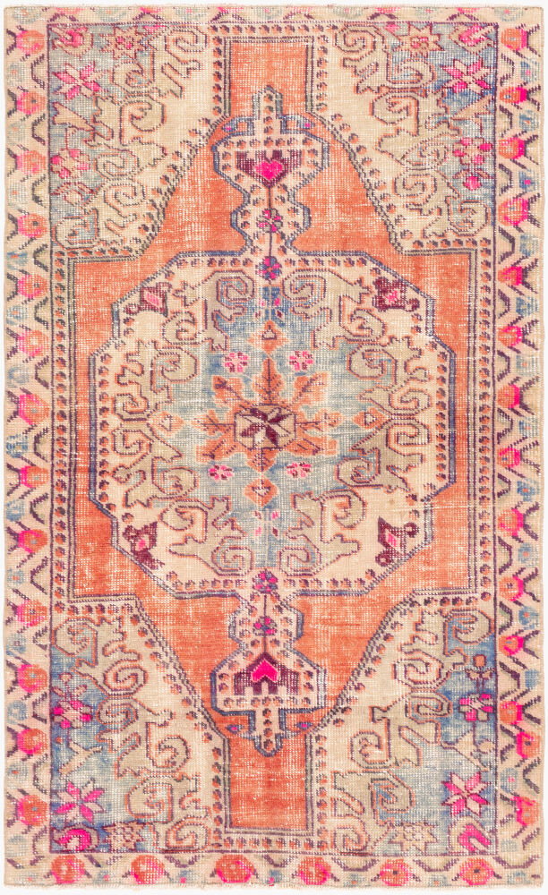 Antique One of a Kind Handmade Rug, by Surya, 6'8" length x 4' width