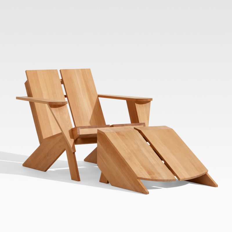 Online Designer Patio Paso Teak Wood Outdoor Adirondack Chair