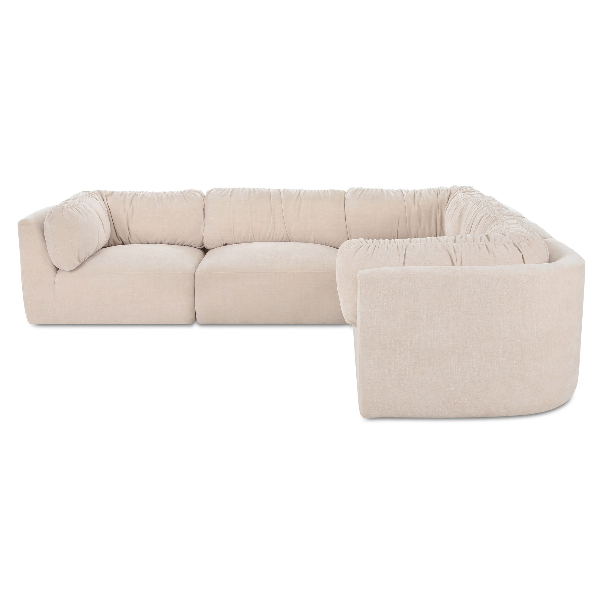Matina Classic L Modular Sectional Oatmeal, Sectional Sofa by Moe's Home, 118" width x 30.7" height x 118" depth View 1