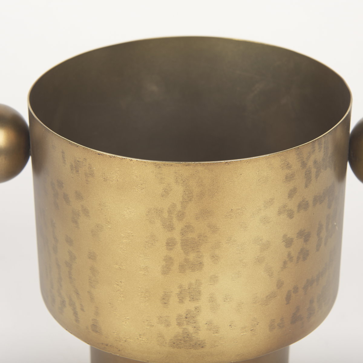 Juno 6.5H Medium Gold Iron Medium Vase, by Mercana, 8.5" length x 6" width x 6.5" height View 6