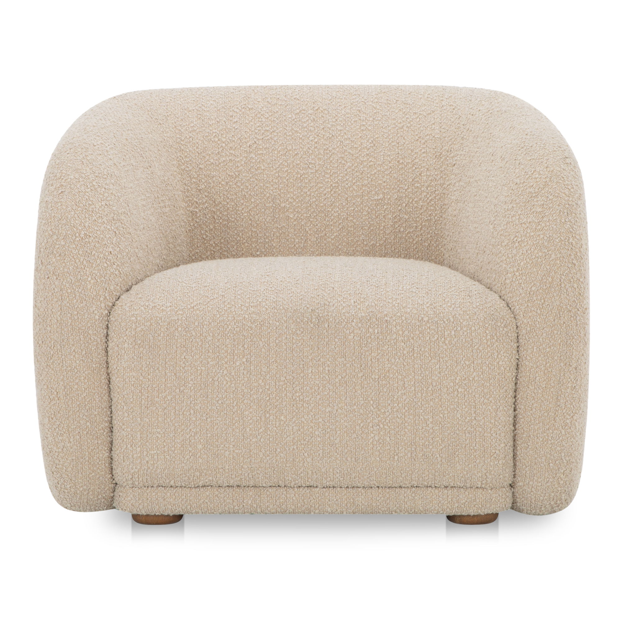 Faye Accent Chair Beige Boucle, by Moe's Home, 33.5" width x 29.8" height x 32.2" depth View 1