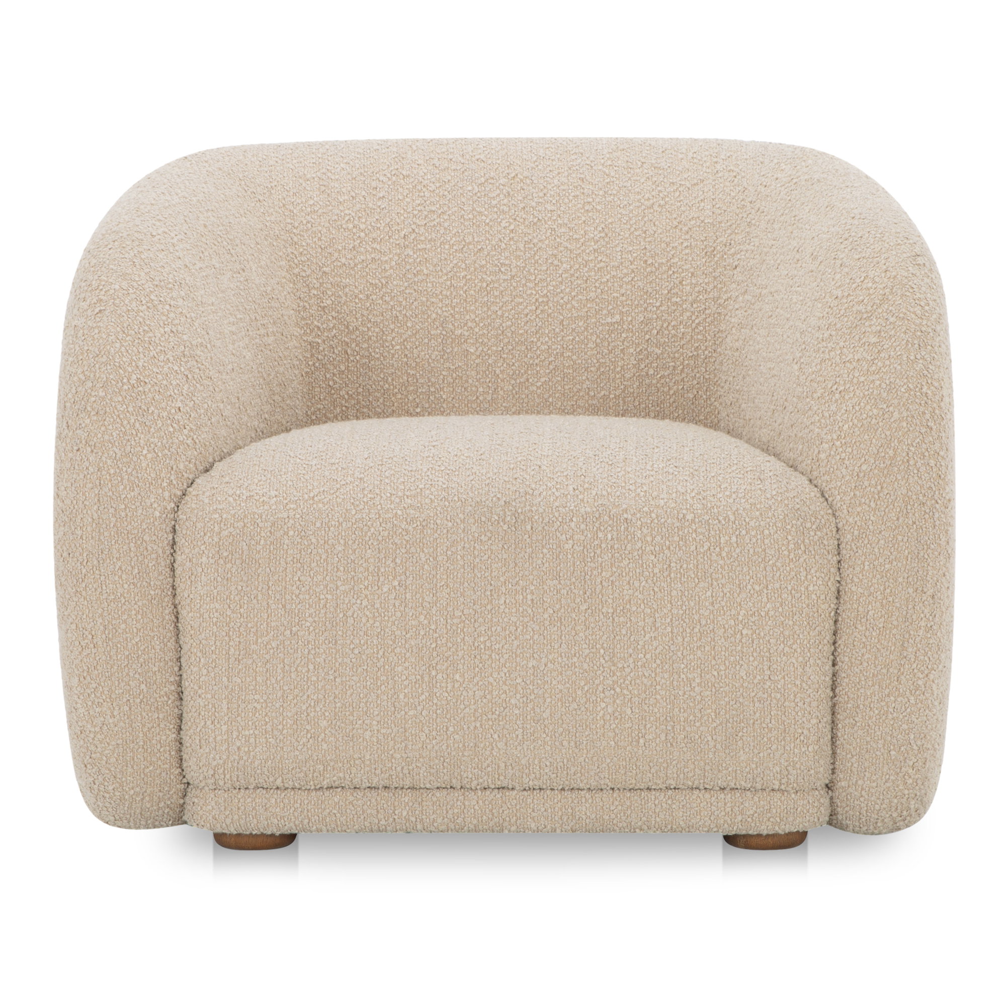 Faye Accent Chair Beige Boucle, by Moe's Home, 37" width x 29.25" height x 33" depth View 1