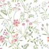 Meadow Mix Pink Peel & Stick Wallpaper, by York Wall, 18' length x 1'8.5" width x 0.02" depth thumbnail