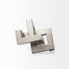 Link Small Silver Metal Sculpture Decorative Object, by Mercana, 7" length x 7.09" width x 7.09" height thumbnail 6