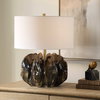 Jaudon Brown Glass Table Lamp, by Uttermost, 19" width x 23" height x 19" depth thumbnail 2