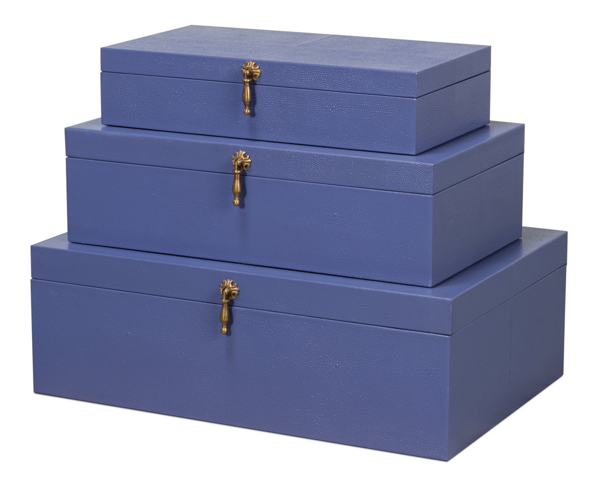Cosmos Nesting Boxes S/3 Marlin, by Sarreid, 1'4" length x 2' width x 8" height View 1