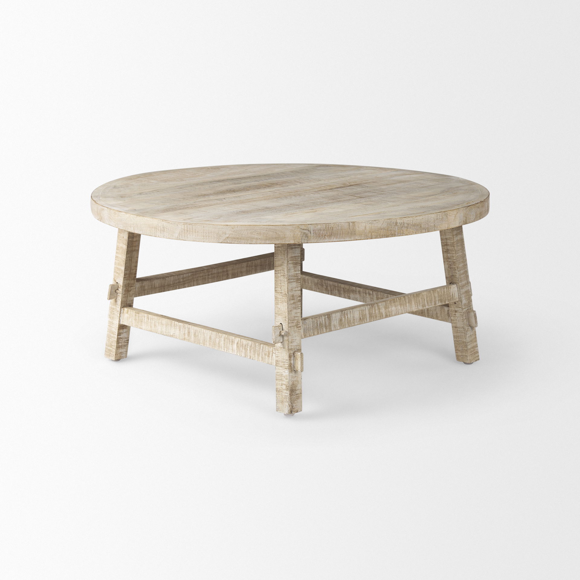 Rosie   Round Blonde Wood Coffee Table large image 