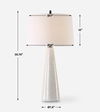 Loire Ivory Glaze Table Lamp, by Uttermost, 19" width x 35.75" height x 19" depth thumbnail 3
