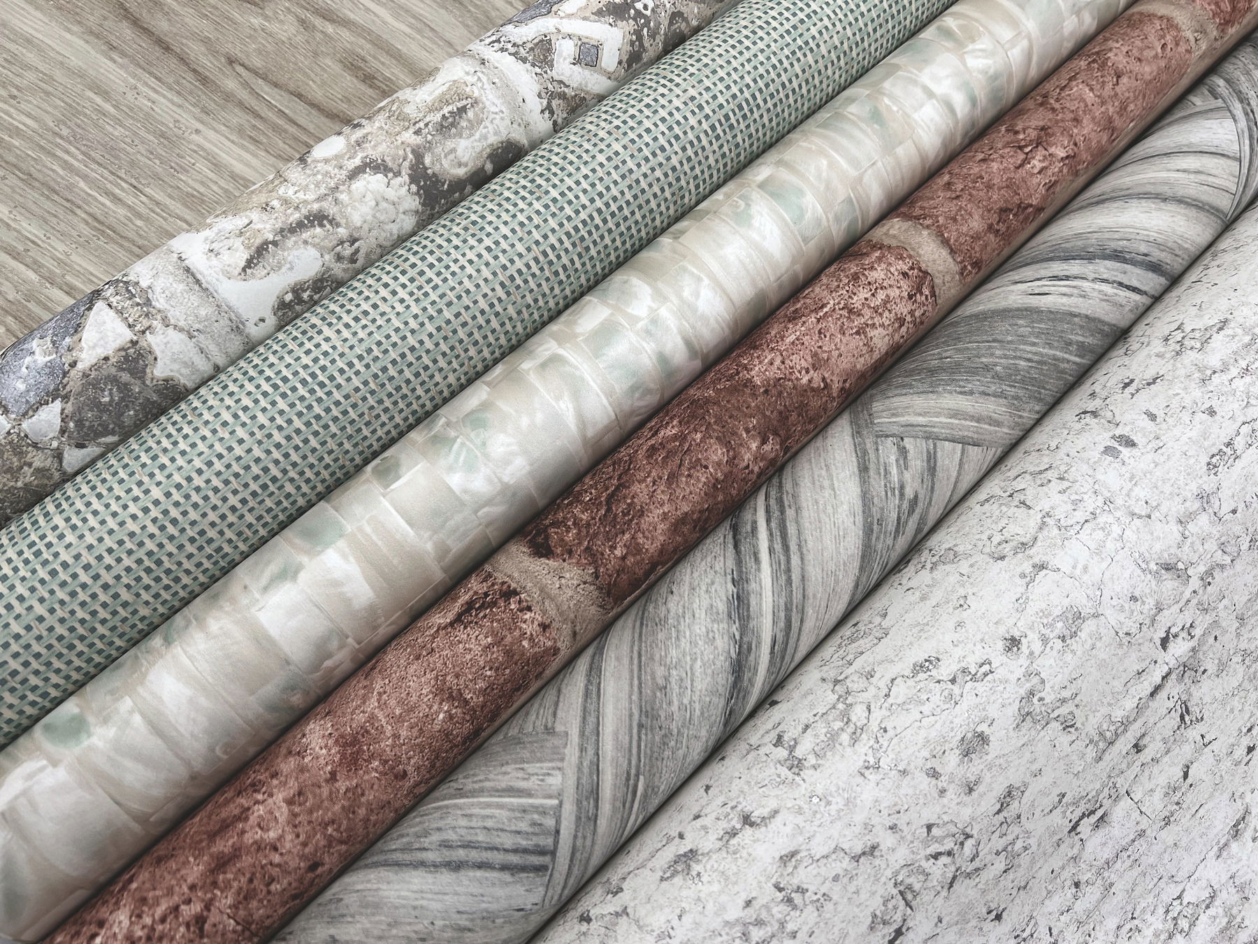 Ecaustic Tile Grey Peel & Stick Wallpaper, by York Wall, 20' length x 2'3" width x 0.02" depth View 8