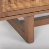 Grier 65' Medium Brown Wood with Cane Media Console, by Mercana, 65" length x 18.75" width x 23" height thumbnail 14