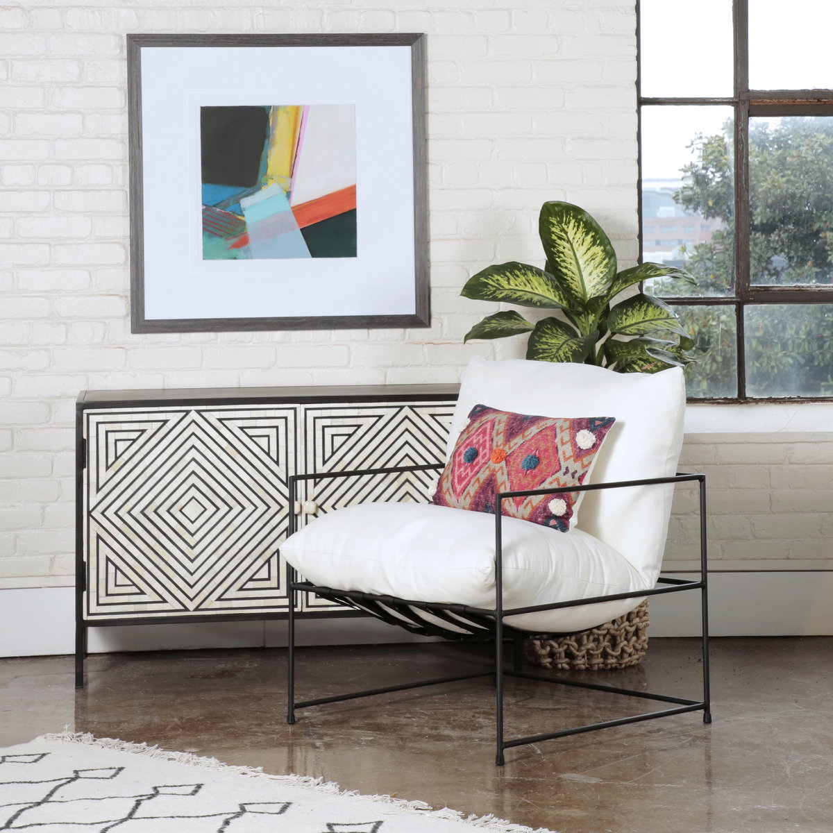 Inska Occasional Chair, Accent Chair by Dovetail, 28" width x 33" height x 31" depth View 3