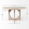 Liesl 54' Round Pedestal Dining Table | Modern | Gray Wood | Seats 6, by Mercana, 54" length x 54" width x 30" height thumbnail 5