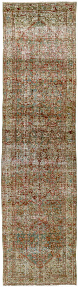 Antique One of a Kind Handmade Rug, by Surya, 13'1.48" length x 3'5.34" width
