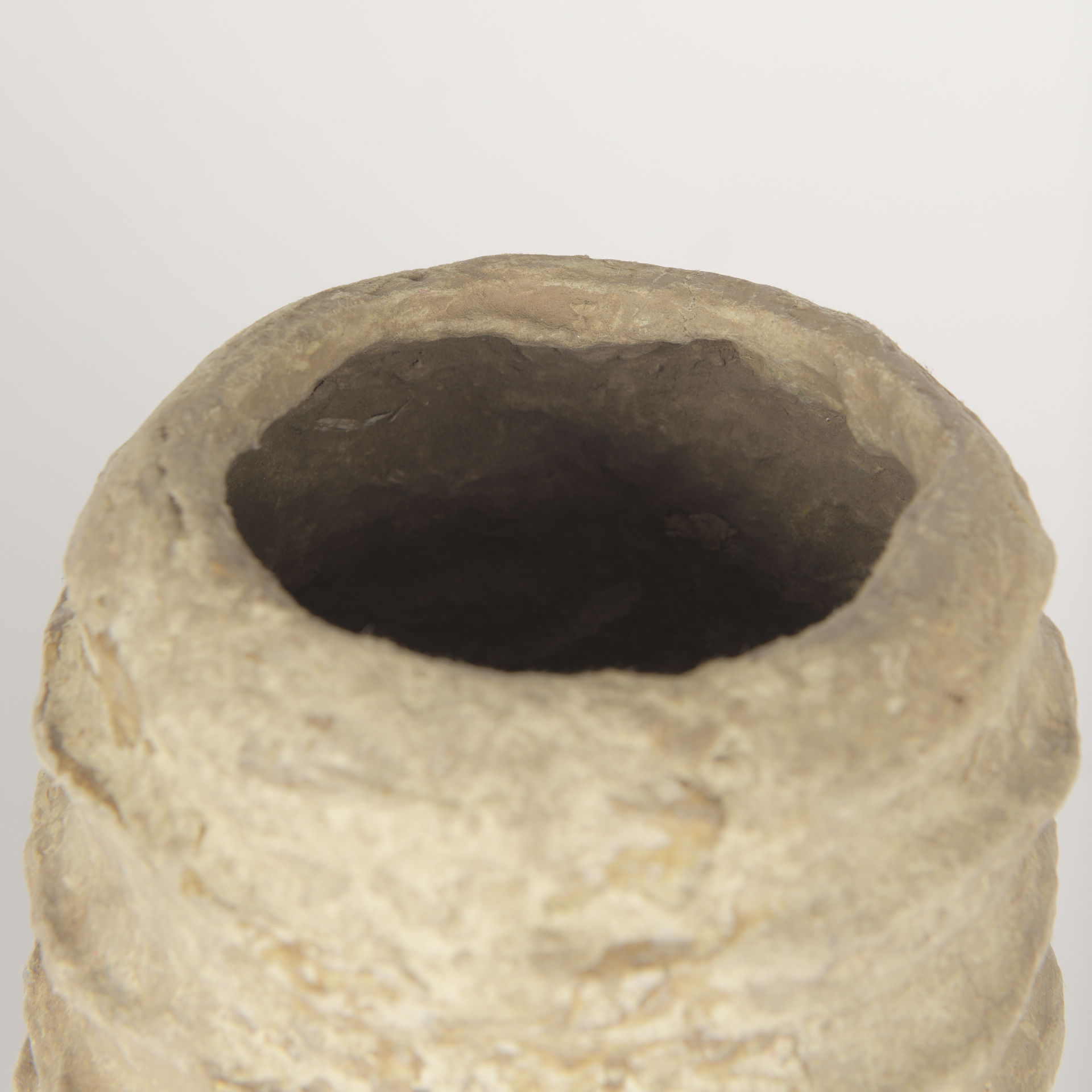 Kamli Small Beige Paper Mache Vase large image 