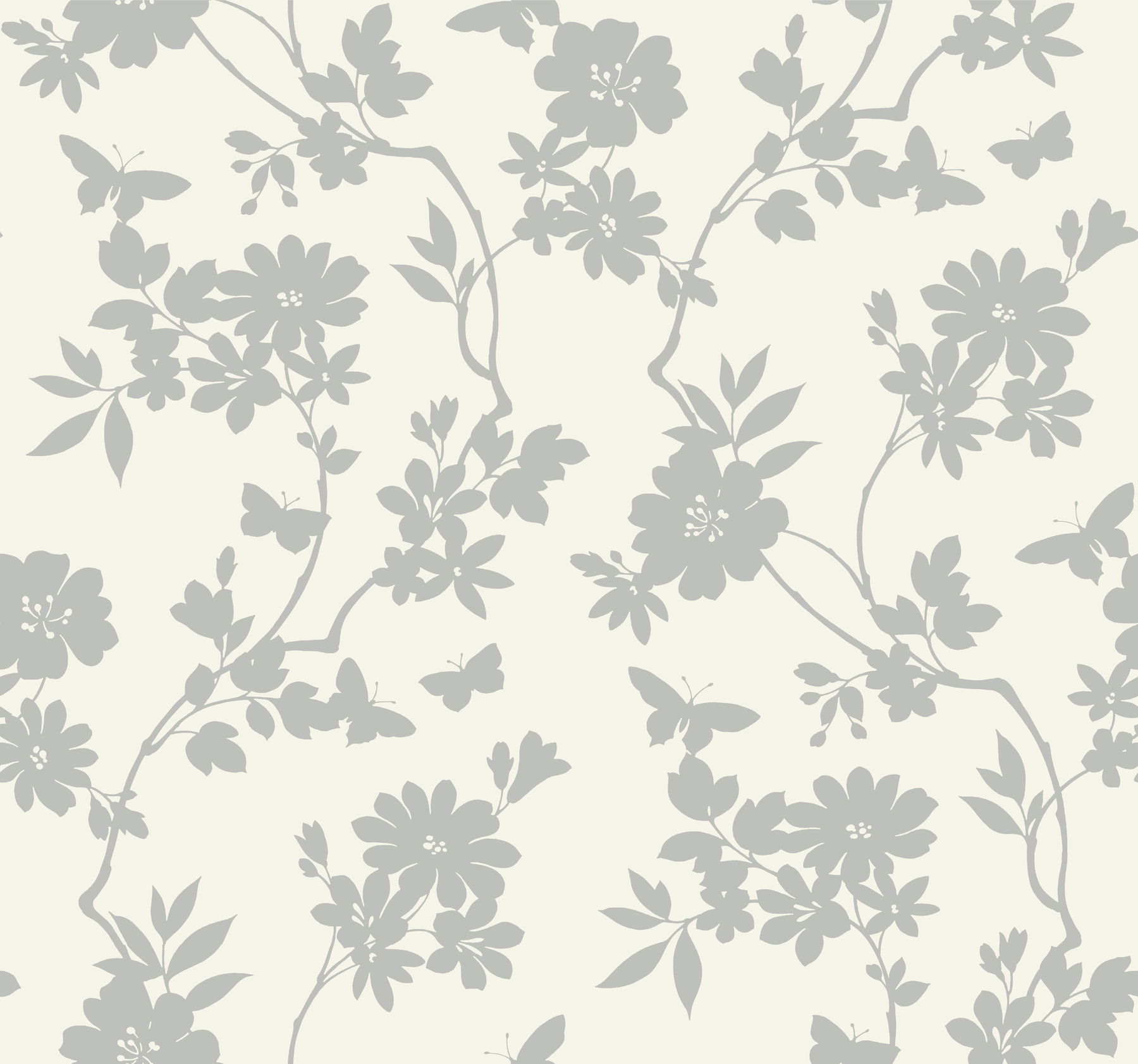 Flutter Vine White & Silver Wallpaper Flutter Vine White & Silver Wallpaper large image