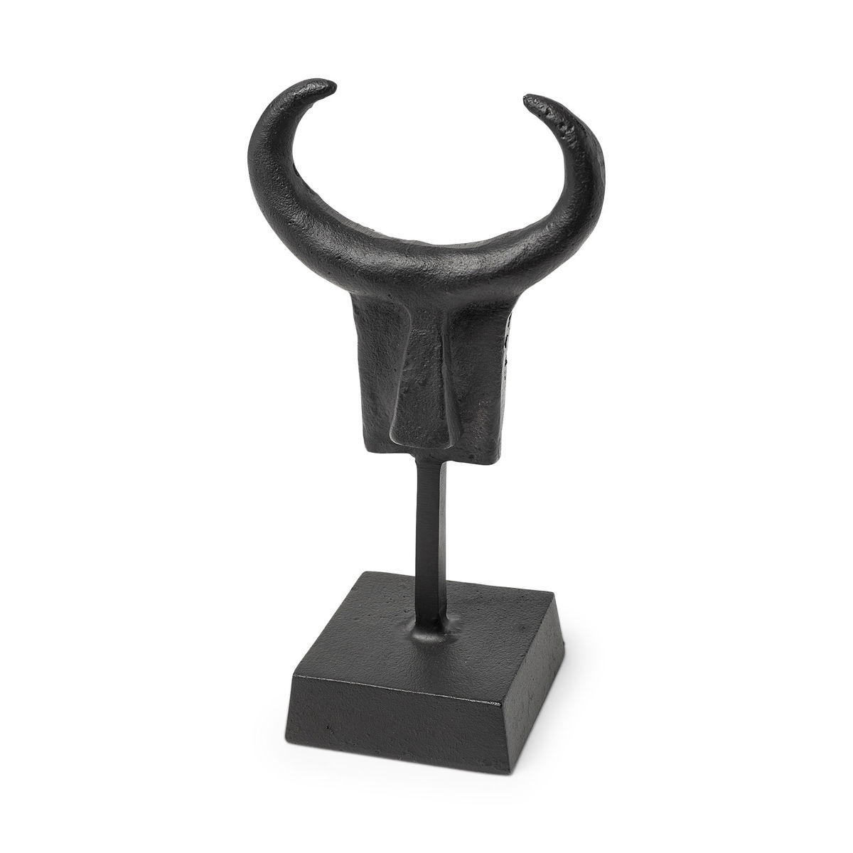 Caleb 4L x 5W Black Metal Tribal Figurine, Decorative Object by Mercana, 3.5" length x 5" width x 9" height View 1