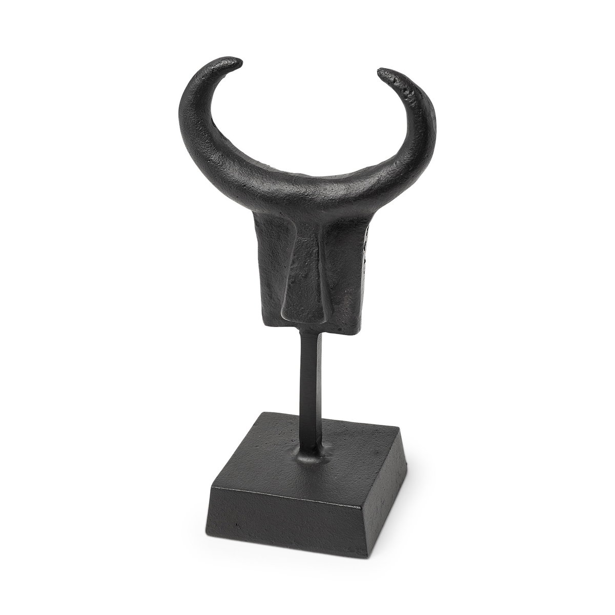 Caleb 4L x 5W Black Metal Tribal Figurine, Decorative Object by Mercana, 3.5" length x 5" width x 9" height View 1