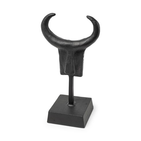 Caleb 4L x 5W Black Metal Tribal Figurine