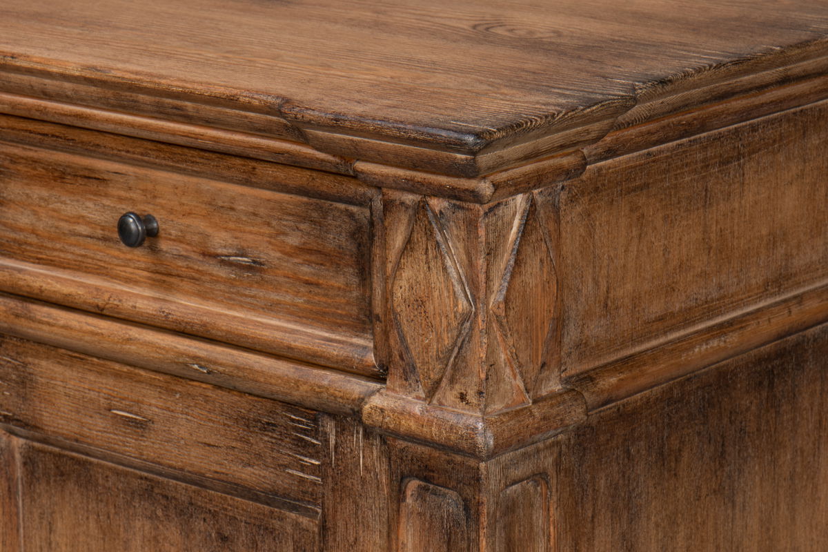 Diamond Wall Sideboard  Brown, by Sarreid, 1'6" length x 5'5" width x 3'5" height View 5