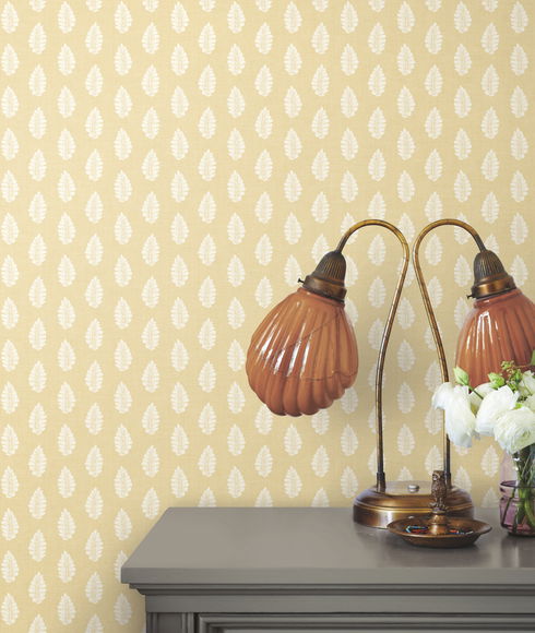 Leaf Pendant Yellow Wallpaper