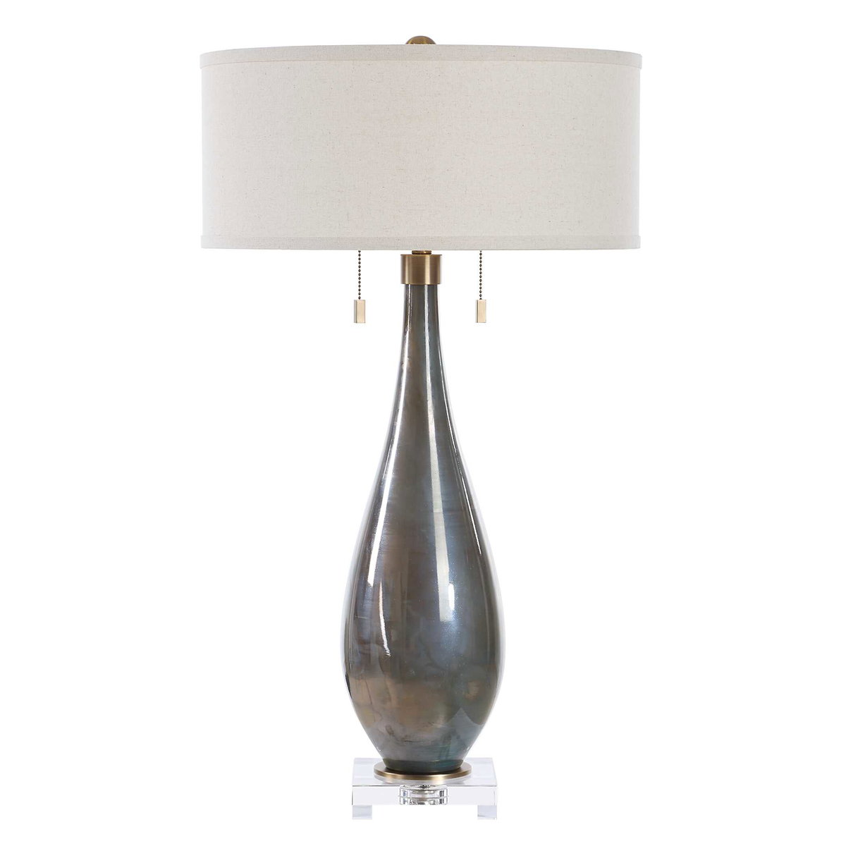 Cardoni Smoke Table Lamp, by Uttermost, 18" width x 32.25" height x 18" depth View 5