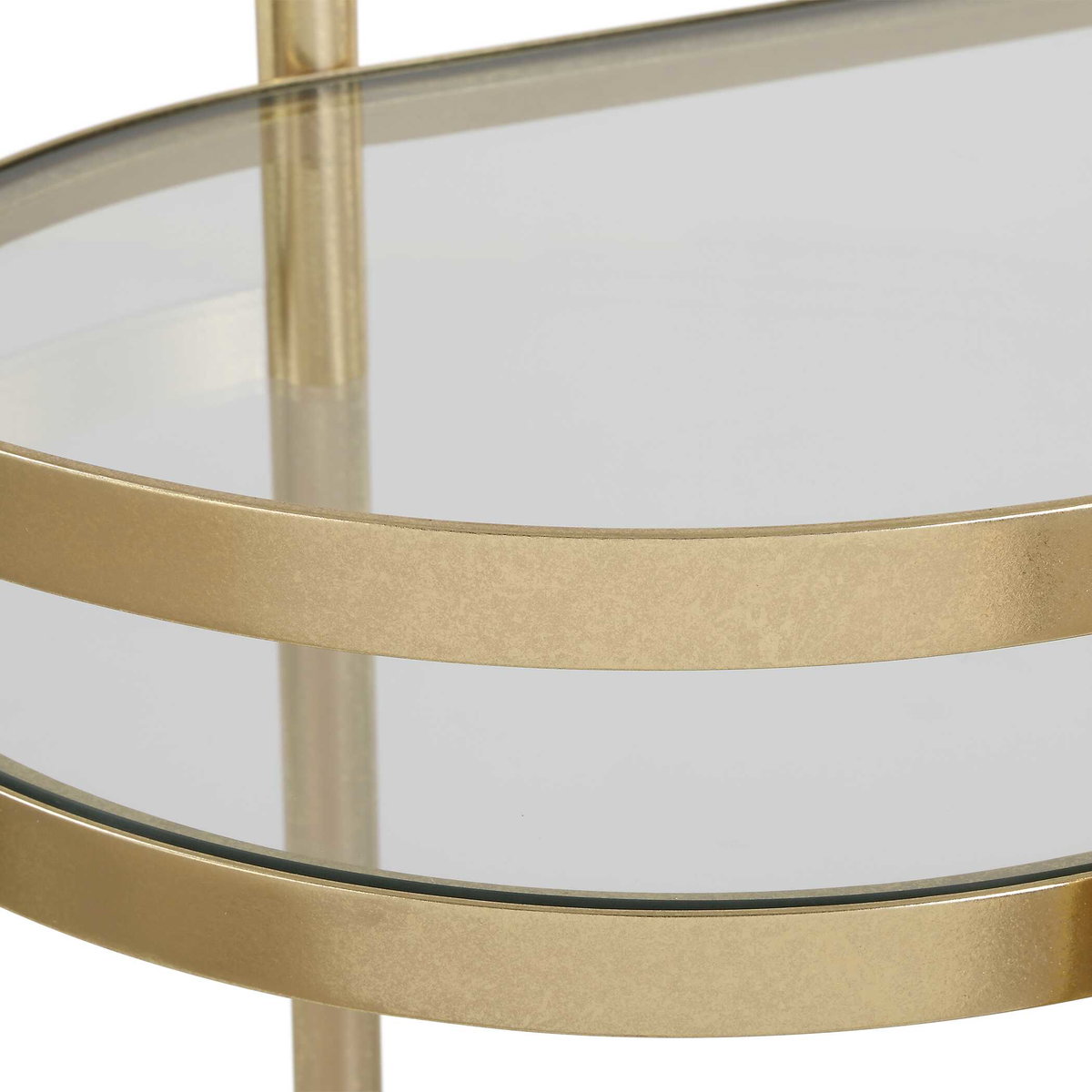 Isabelle Gold Bar Cart, Furniture by Uttermost, 33.5" width x 32" height x 17.75" depth View 7