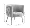 Haider Gray Accent Chair, by Uttermost, 28.5" width x 31" height x 28.25" depth thumbnail 3