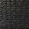 Dina  Black Cornhusk and Water Hyacinth Round Pouf, Ottoman by Mercana, 17.72" length x 17.72" width x 17.72" height thumbnail 7