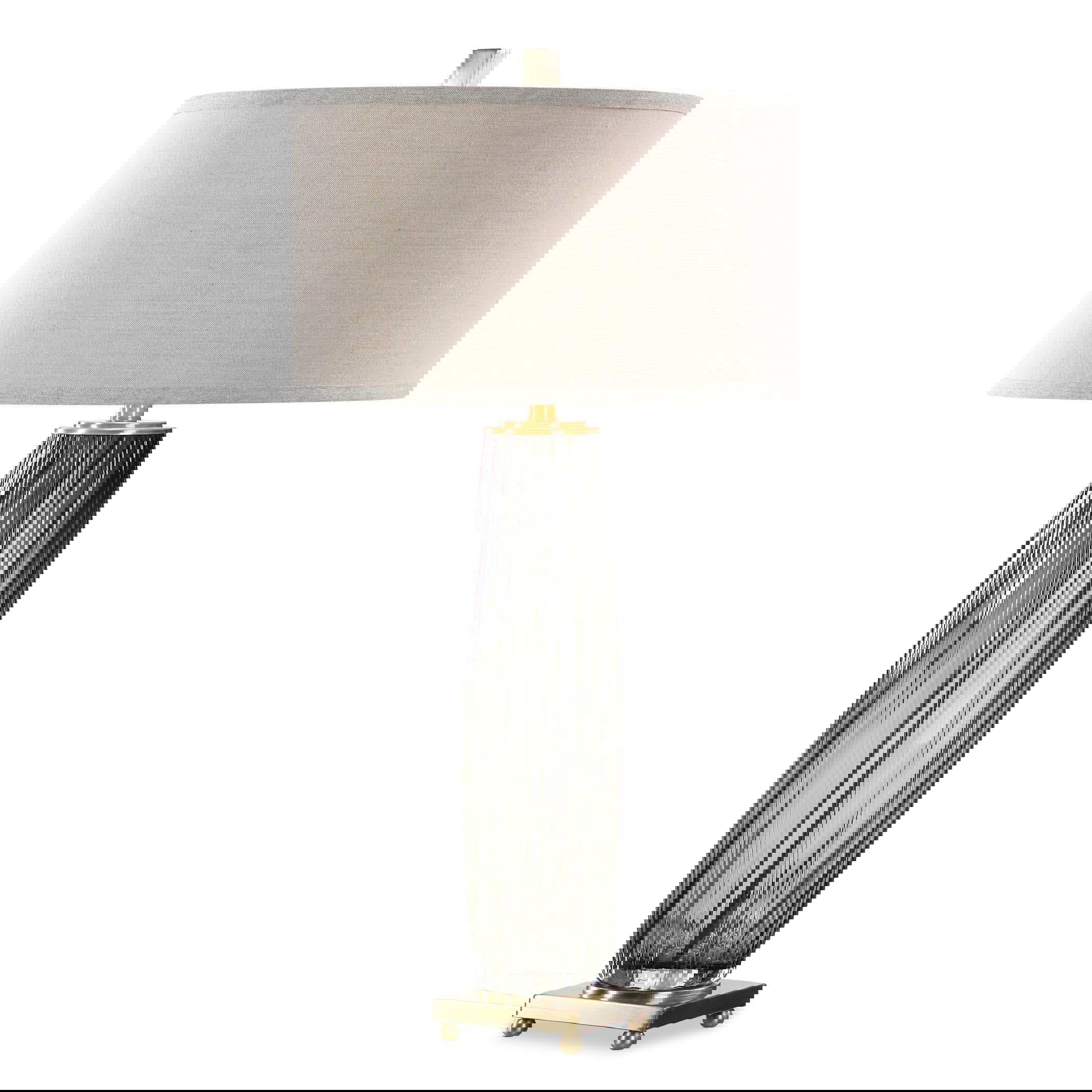 Vilminore Gray Glass Table Lamp large image 
