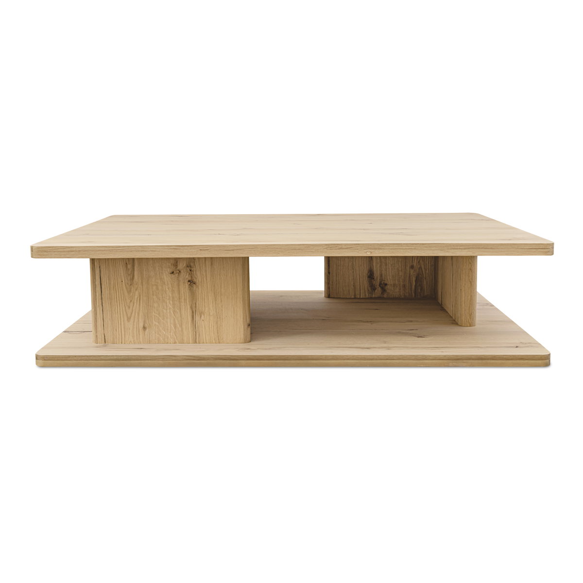 Casey Large Coffee Table Rustic Oak, by Moe's Home, 64" width x 16" height x 48" depth View 1