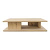 Casey Large Coffee Table Rustic Oak, by Moe's Home, 64" width x 16" height x 48" depth thumbnail 1