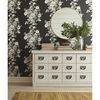 Tea Rose Black & White Wallpaper, by York Wall, 33' length x 1'8.5" width x 0.02" depth thumbnail 2