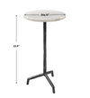 Puritan White Marble Drink Table, Side & End Table by Uttermost, 12" width x 23.5" height x 12" depth thumbnail 3