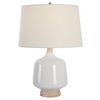 Opal Gloss White Table Lamp, by Uttermost, 17" width x 24.5" height x 17" depth thumbnail 1