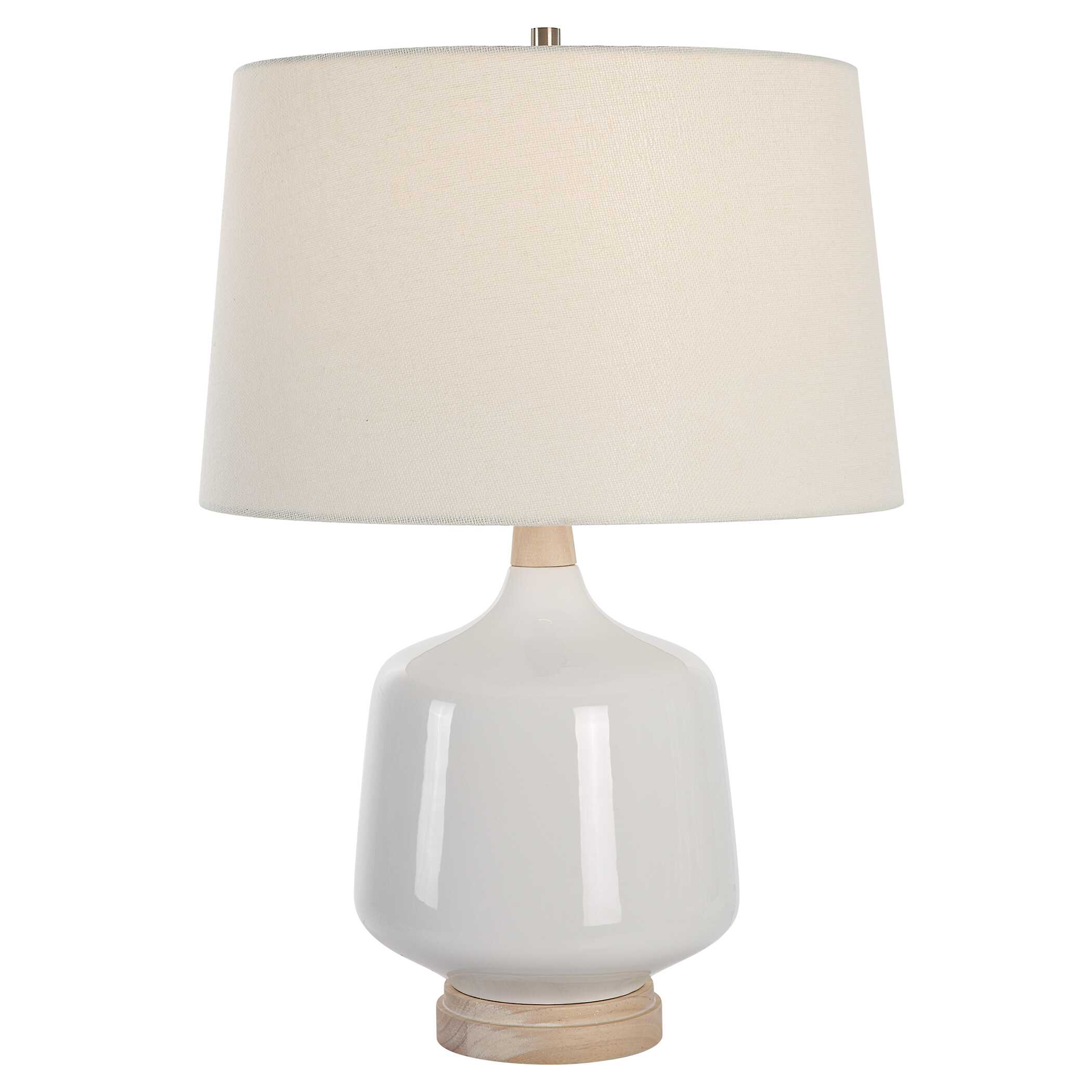 Opal Gloss White Table Lamp large image 
