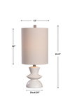 Stevens Bleached Wood Buffet Lamp, Table Lamp by Uttermost, 10" width x 23.5" height x 10" depth thumbnail 3