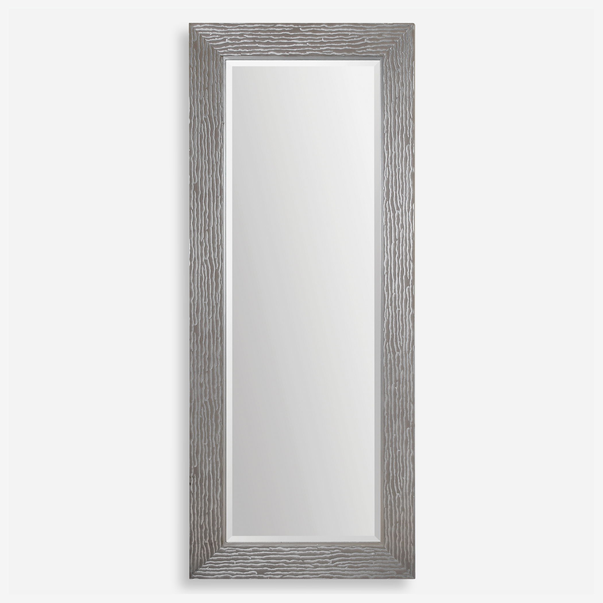 Amadeus Large Silver Mirror, by Uttermost, 33.5" width x 81.5" height x 1.5" depth View 1