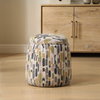 Arem Upholstered Multi-Color Ottoman, by Uttermost, 18.5" width x 19.5" height x 18.5" depth thumbnail 2