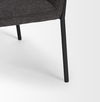 Brently Accent Chair with Gray Fabric & Matte Black Metal Legs thumbnail 8