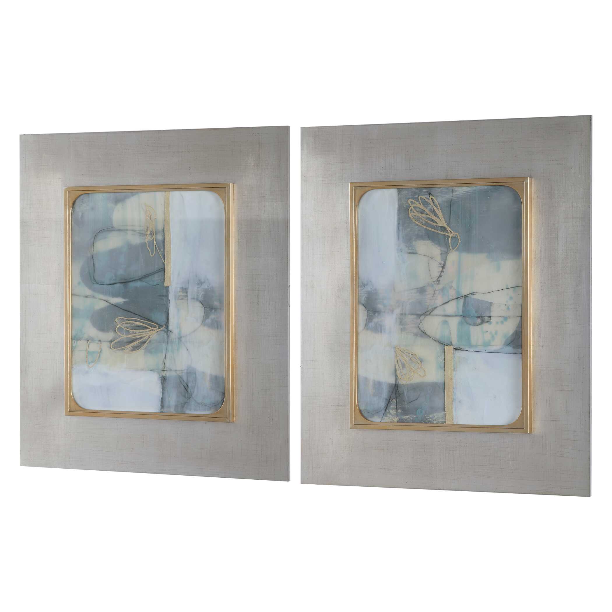 Gilded Whimsy Abstract Prints Set/2, Painting by Uttermost, 30.5" width x 36.5" height x 1.25" depth View 5