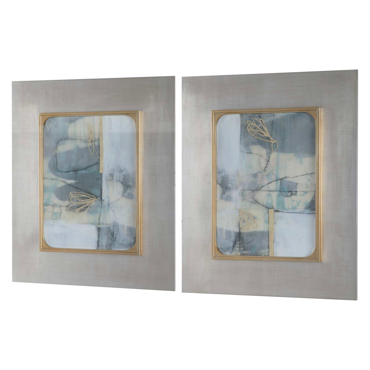 Gilded Whimsy Abstract Prints Set/2, by Uttermost, 2'6.5" width x 3'0.5" height x 1.25" depth View 5