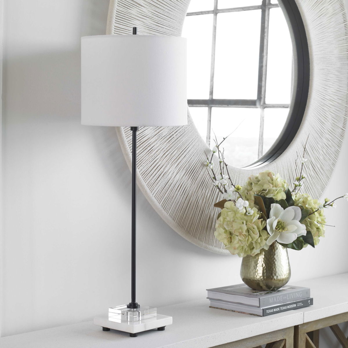 Ciara Sleek Buffet Lamp, Table Lamp by Uttermost, 11" width x 33" height x 11" depth View 4