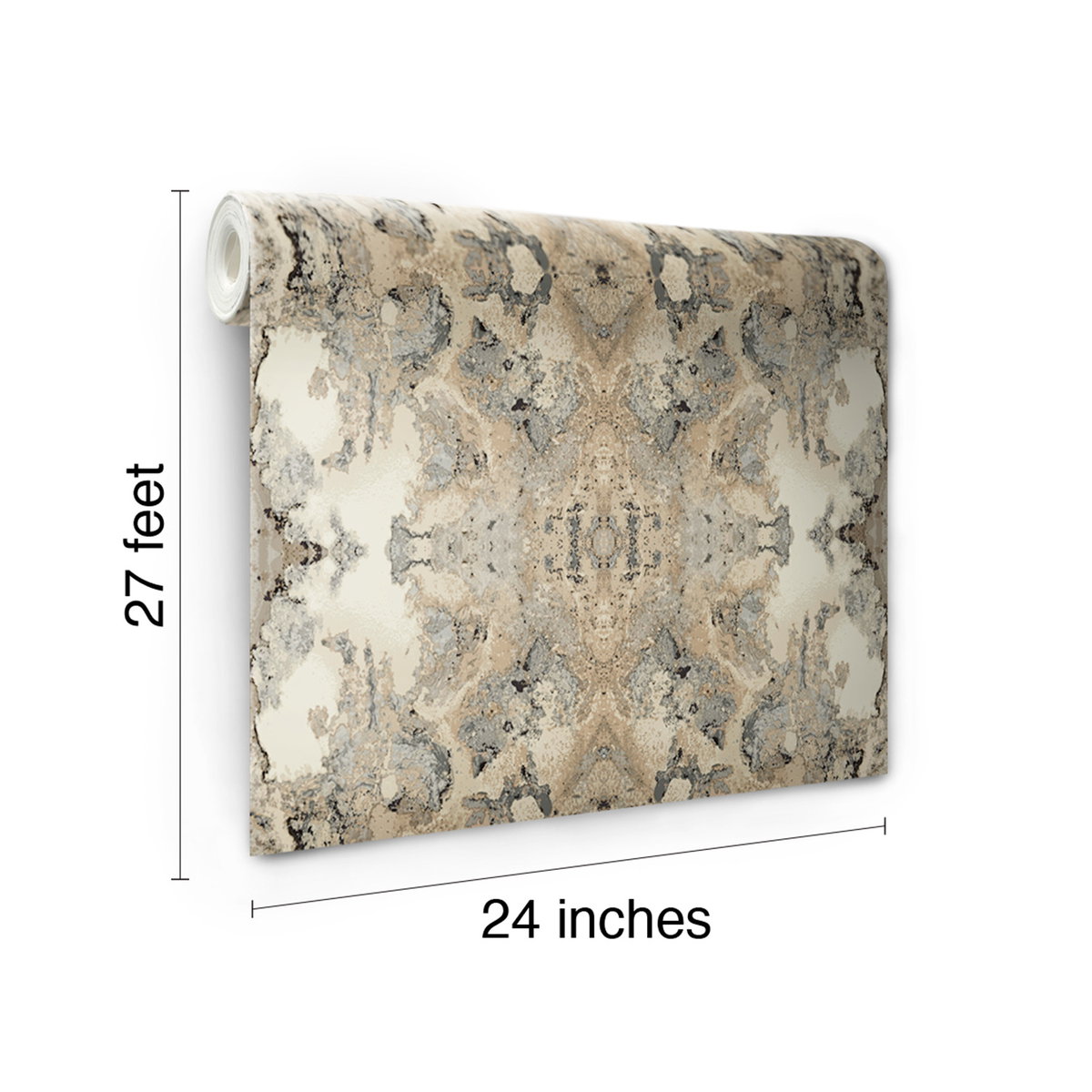 Inner Beauty Off White Wallpaper, by York Wall, 27' length x 2'3" width x 0.02" depth View 3