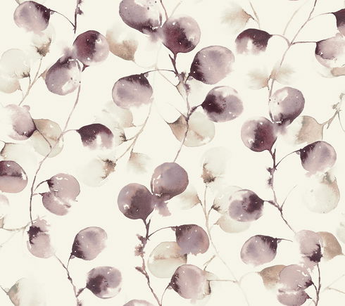 Eucalpytus Trail Mulberry Wallpaper