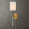 Awyr 1 Light Brass Sconce, by Uttermost, 5" width x 20" height x 6.5" depth thumbnail 1